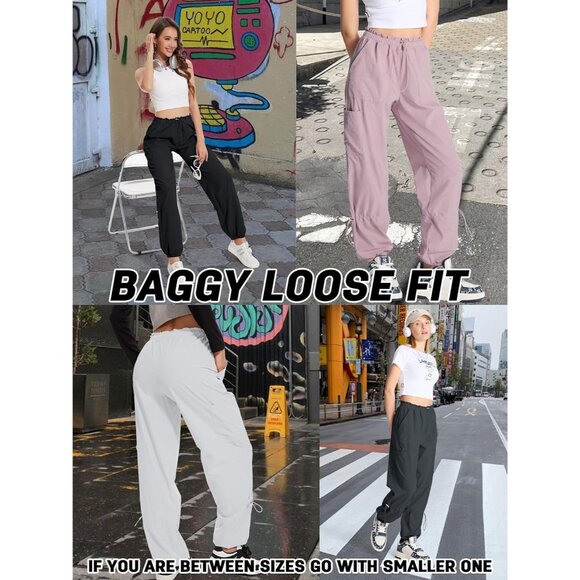 Chic Women's 28"/31"/33" Lightweight Dance Cargo Pants for Active Lifestyle - Picture 6 of 9